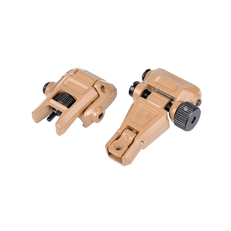 Tactical PRO Gen3 Front and Rear Sight Set Back Up Foldable Flip Sight Compact Mini Optics Rifle Hunting Picatinny Weaver Rail Full Metal Construction