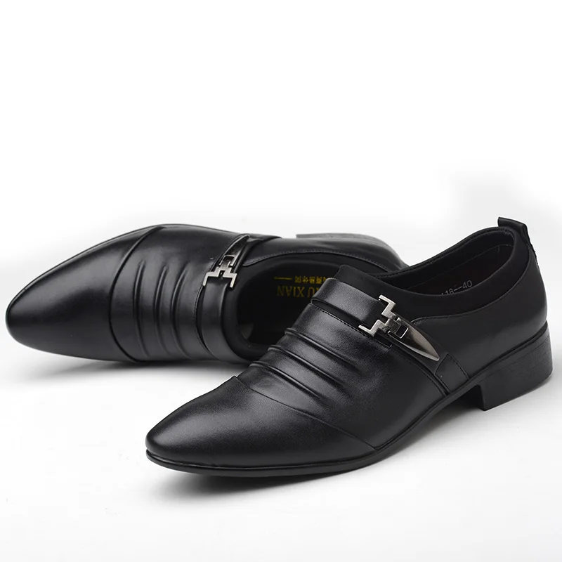 Venta caliente Classic White Men Dress Shoes 2024 Casual Business Cuero Zapatos para hombres Point Toe Boda Formal Formal Tamaño 46