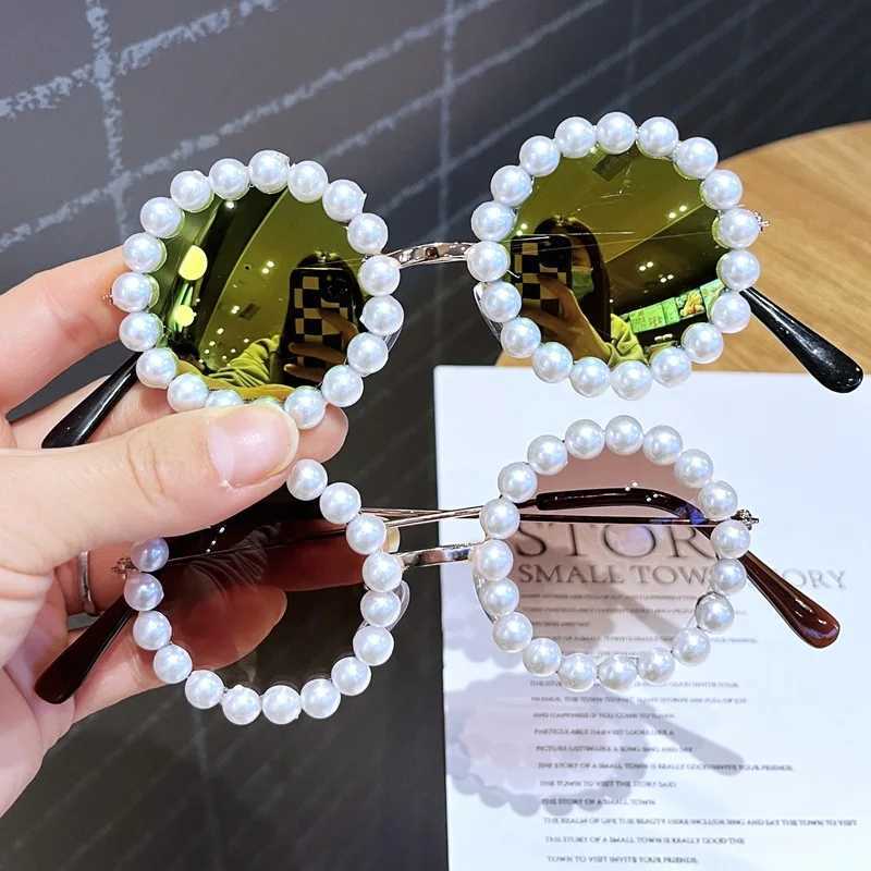 Sunglasses iboode Retro Kids Sunglasses Girls Round Goggle Candy Color Lens Sun Glasses New Round Sunglasses for Boys Girls Child 240423