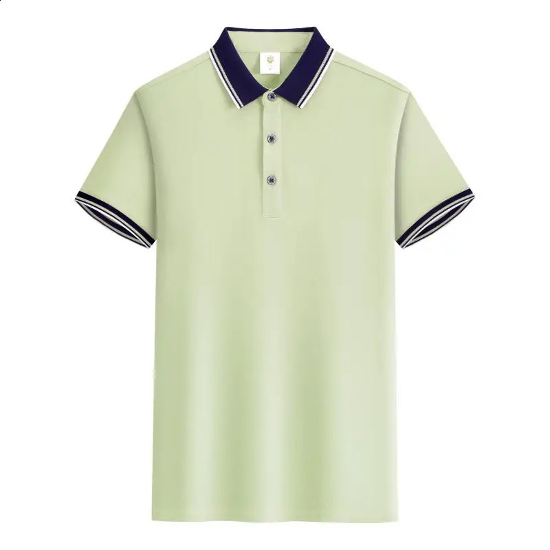 Polo personnalisé Men Men d'été Mentils Coul Couleur Couleur Polo Business Vêtements Luxury Men Tee Shirt Print 240407