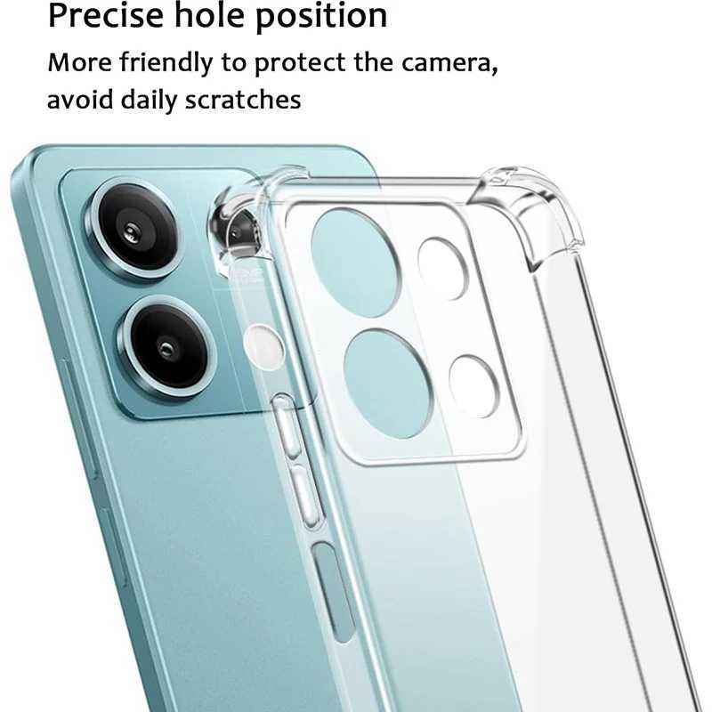 Casos de telefone celular Case de silicone à prova de choque para Mi Redmi Nota 13 12 12s 12t 11 11t 11s 10 10s Pro Plus Pro+ 4g 5g Clear Soft Ultra Fin Shell 240423