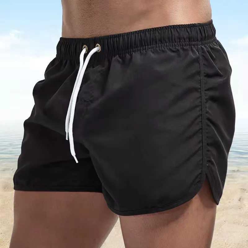 Shorts de maillots de bain masculins pour hommes 2021 Summer Mens Sweetwear Shorts Brand Beachwear Sexy Swim Trunks Men de maillot de bain Low Bashing Breathable Beach Wear D240424