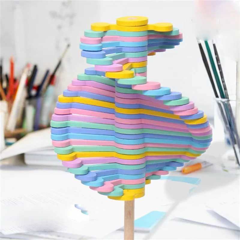 Decompression Toy Wooden Spiral Lollipop Toys Rotating Helicone Spin Magic Wand Stress Relief For Adults Kids Antistress Decompression Home Decor d240424