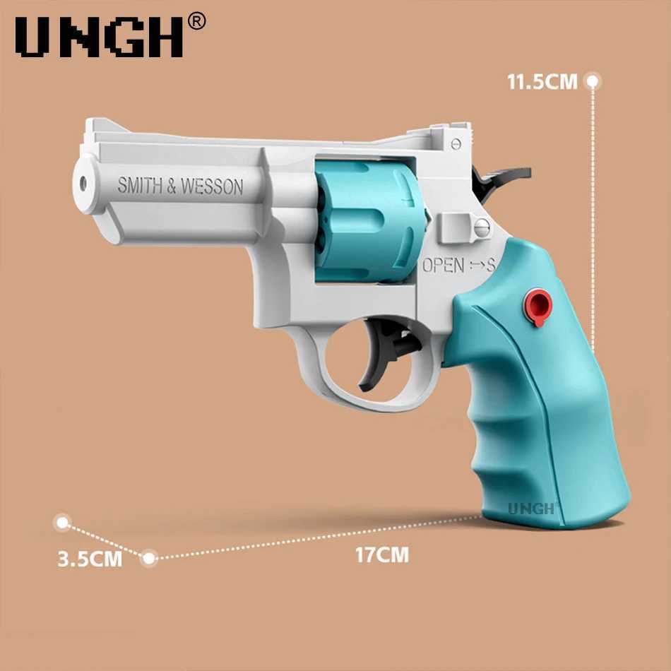 Gun Toys Ungh Manual Water Gun Revolver Zomer Zwembad Beach Water Battle Play Fighting Game Outdoor speelgoed voor kinderen Boy KidsL2404