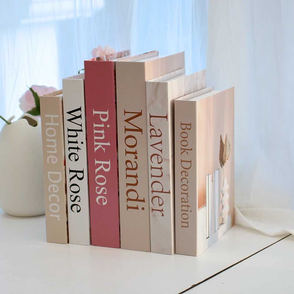Decorative Objects Figurines Fake Books Ornament Decorative Fake Book For Home Bookshelf Decor Living Room Coffee Table Books Multiple Size d240424