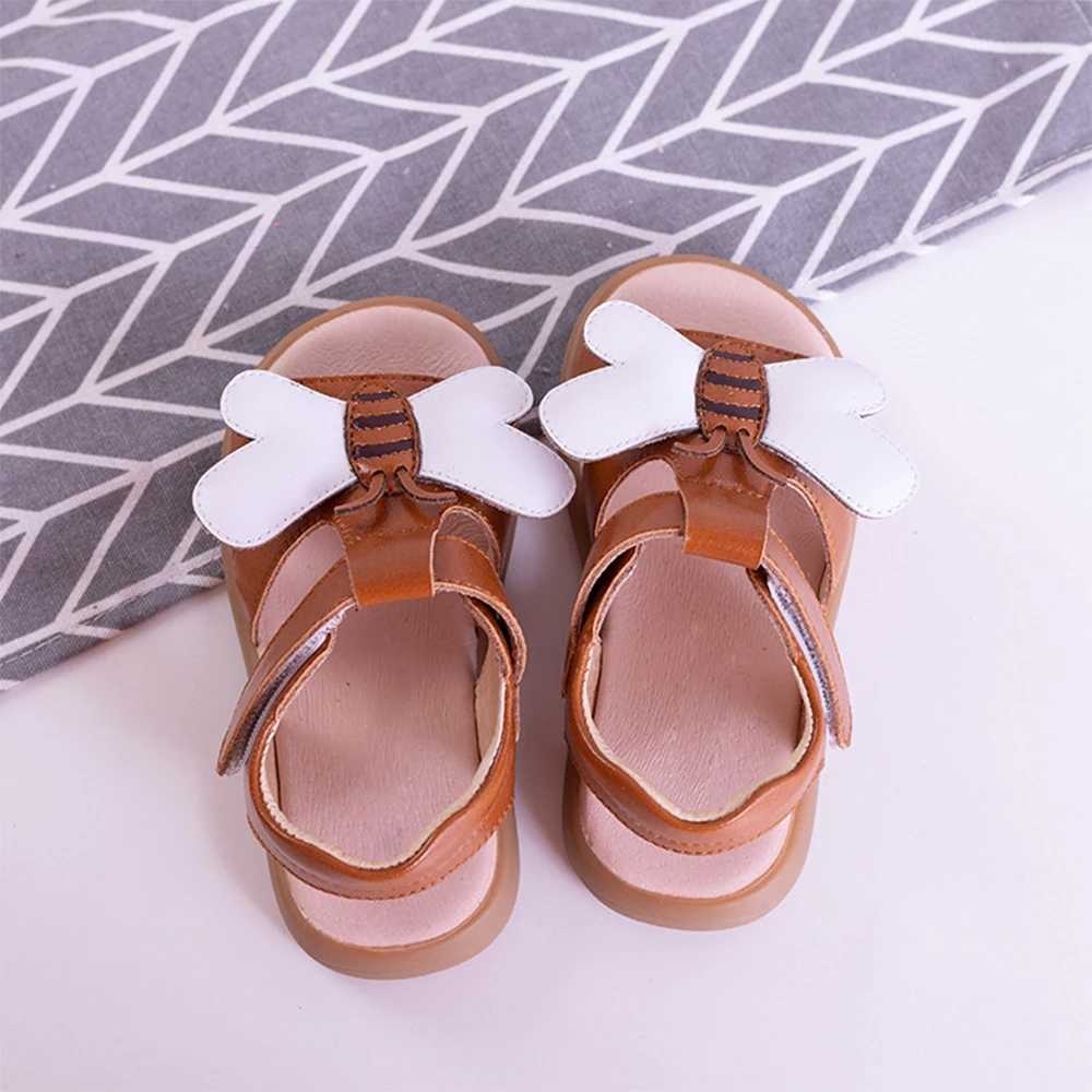 Sandalen echte Kuhleder Sommer Baby Sandalen Mädchen Leder Kinderschuhe Kleinkind Weiche Sohle Schuhe Baby Sandalen 2022 Neue Sommer 240423