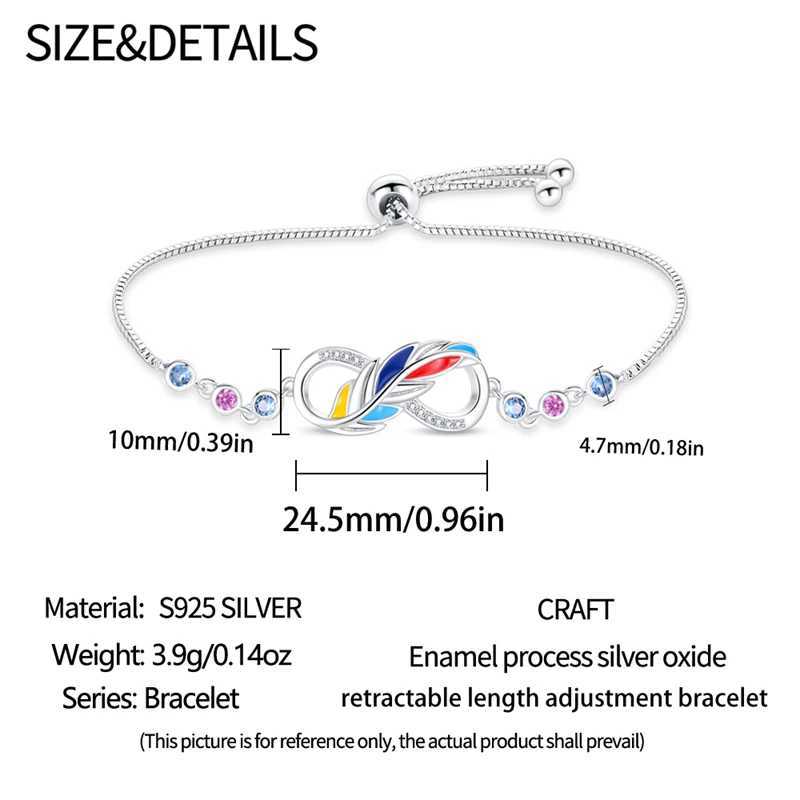 Beaded Armband Silver 925 Original Justerbar Fantasy Lucky Symbol Pink Flower Zircon Armelets Fit Diy Charms Birthday Smyckesgåvor 240423