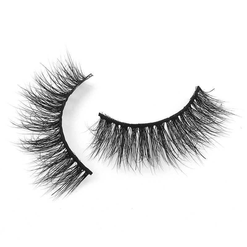 1 par 100%Pure Handmade Full Strip Eyelash Extension Natural Curl Soft Fluffy Cotton Black Band Eyelashes Privatetikett