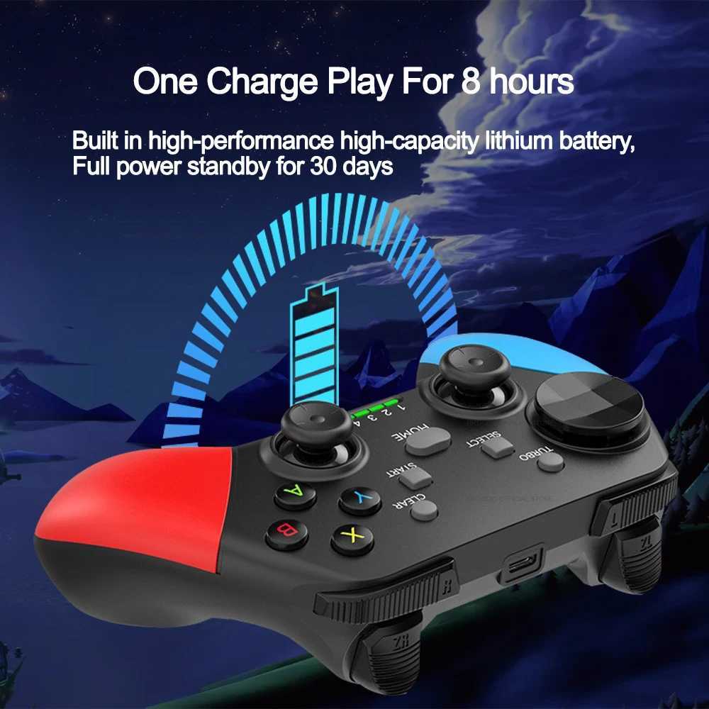 Spelkontroller Joysticks Broodio Bluetooth Game Controller 2.4G Wireless GamePad för Switch TV Box Games Android Phone PC Joystick D240424