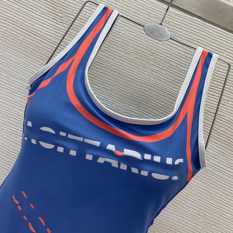 Designer de maillots de bain pour femmes Nouvelles vacances en bord de mer en bordure de mer Double face imprimées à la mode couleur contraste sexy