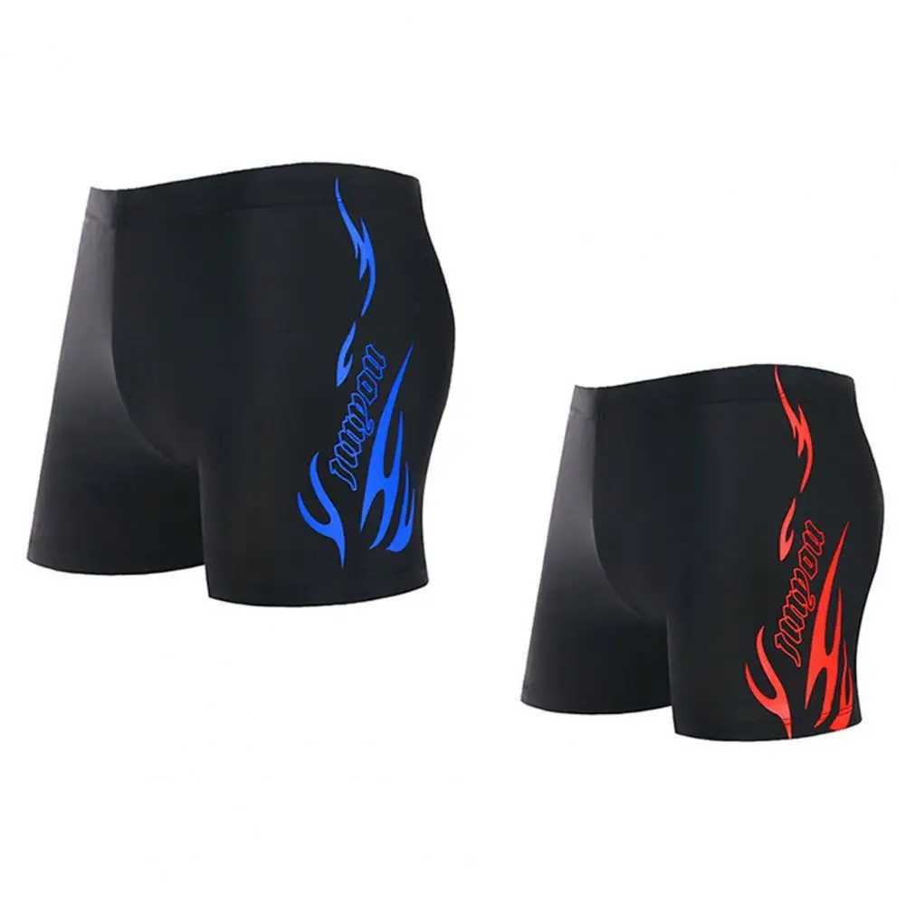 Menina de banho masculina Swimming Turnks Men shorts secos rápidos Conjunto de natação elástico respirável Grande boné de natação para férias D240424