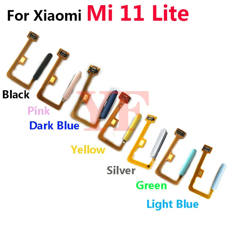 Cables Original For Xiaomi Mi 11 Lite 5G 4G 11 Youth Power Button FingerPrint Touch ID Sensor Flex Cable Replacement Repair Parts