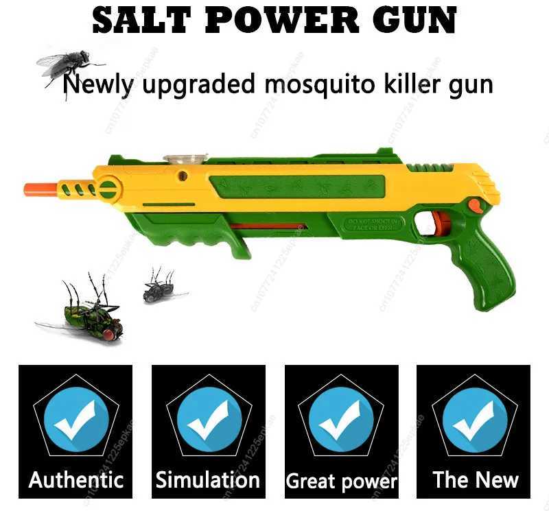 Gunspeelgoed Nieuw model van vlieg- en muggenpistool 3.0 Childrens Day Gift Salt Gun Shotgun Adult Toy Gun Mosquito en Fly Gunl2404