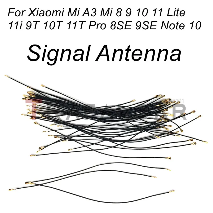 Kablar WiFi Signal Antenna för Xiaomi Mi A3 MI 8 9 10 11 Lite 11i 9T 10T 11T Pro 8Se 9SE Note 10 Antenna Coaxial Aerial Flex Cable