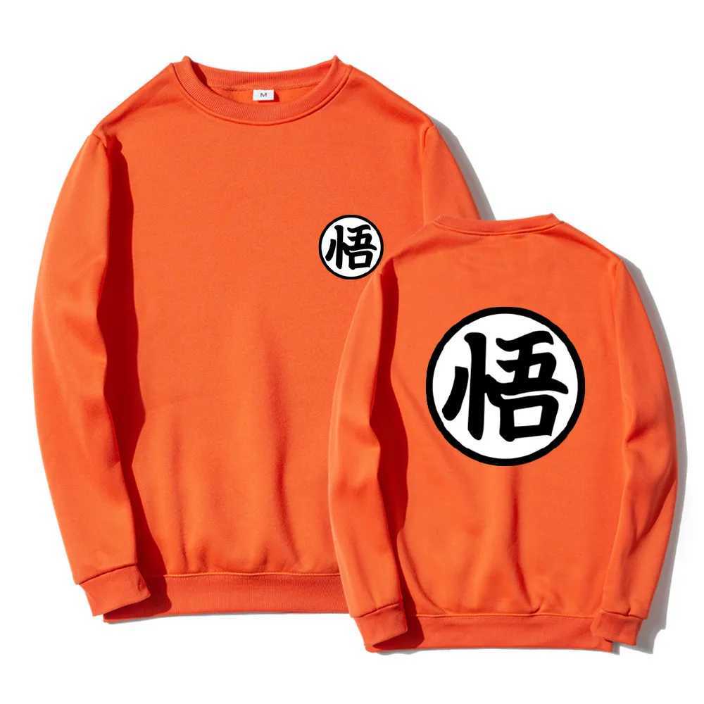 Męskie bluzy bluzy goku swobodny bluza anime męskie bluzy bluzy bluzy męskie żółw goku poleron hombre ponadwymiarowy strtwear sudadera pullover t240425