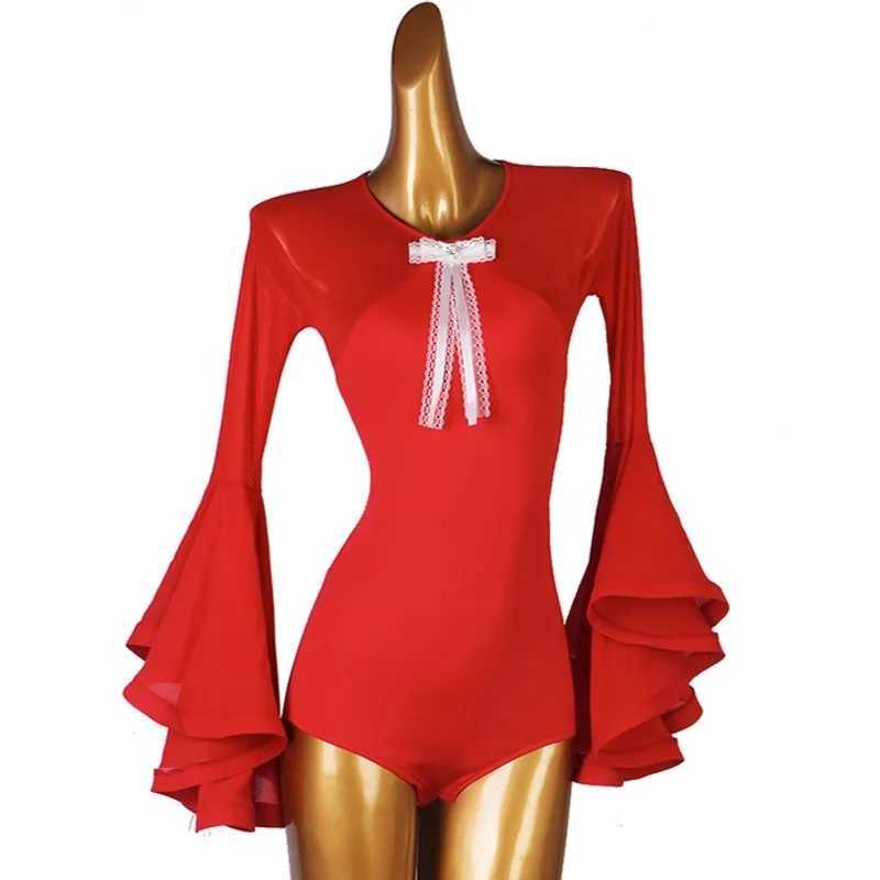 Stage Wear 2024 Nuovo abito da ballo da ballo da donna Garza sexy Party Standard High Modern Costumes Top Performance Wear Wear Abbite D240425