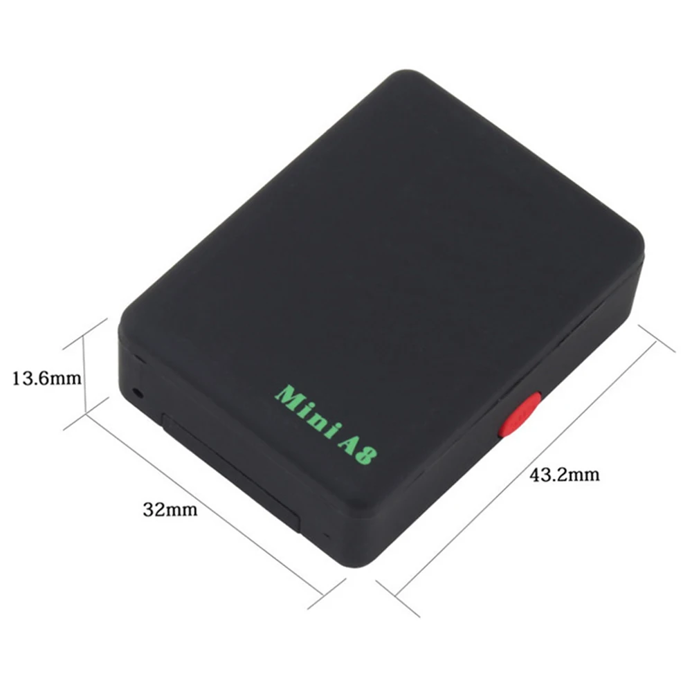 Accessoires Mini A8 GPS Tracker Locator en temps réel Old Men Kids Pet Car GSM / GPRS / LBS Suivi Adaptateur Power Adaptateur SIM Card avec SOS Button