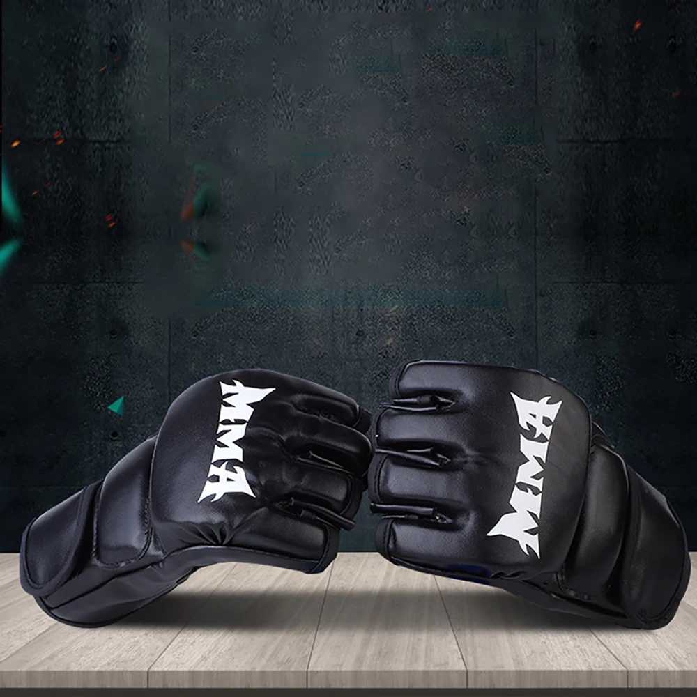 Équipement de protection des gants de boxe de 3 cm d'épaisseur Sac de boxe demi-doigt Taekwondo et gants de boxe thaïlandais équipement de formation professionnelle 240424