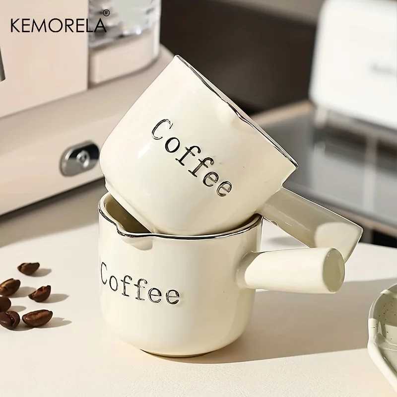 Gobelets kemorela 3oz / 90 ml en céramique mesurer la tasse d'expresso extraction transfert lait avec des outils d'échelle et de cuisine H240425