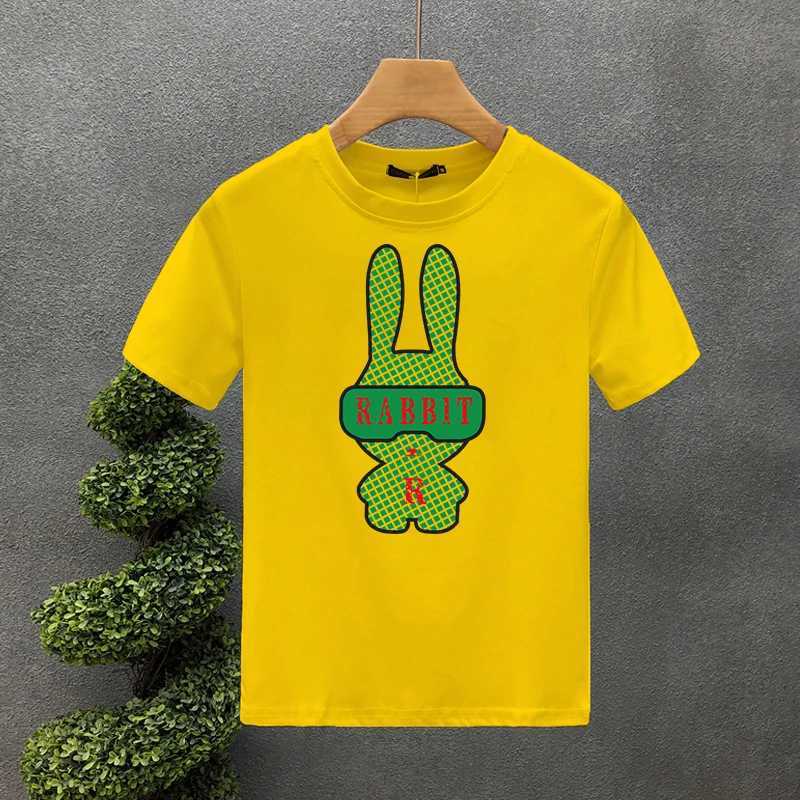 T-shirt maschile Nuove t-shirt di rabbit di lusso GRN Astetico abbigliamento bintage Maglietta con marca maglietta di grandi dimensioni magliette nere uomini S- 7xl T240425