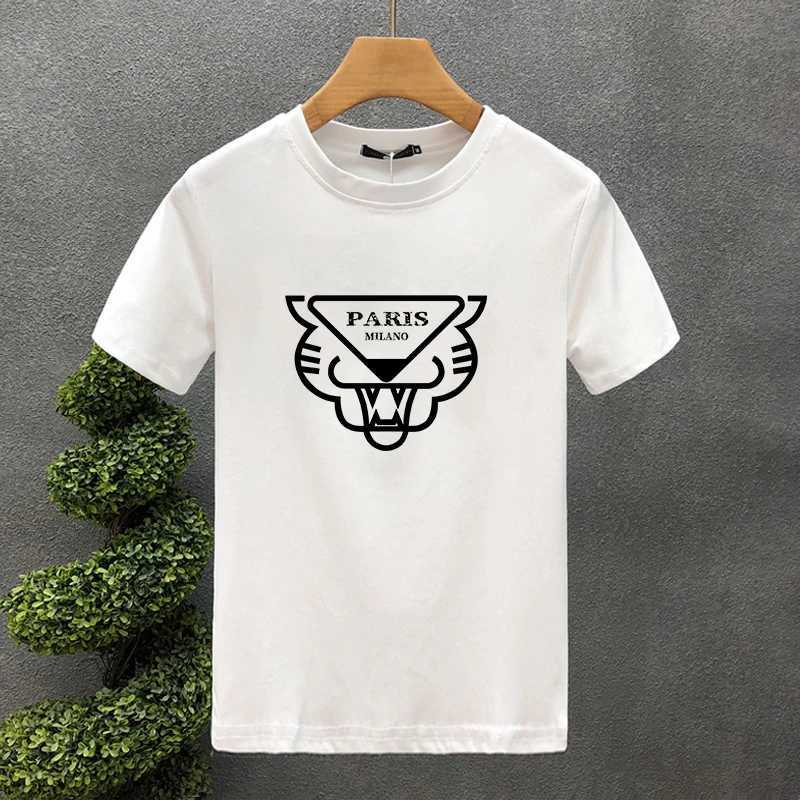 Men's T-Shirts Luxury Tiger Paris 100% Cotton High Quty Printing Couple Ts Summer Harajuku For Men/Women Short Slve T-shirt Asian Size T240425