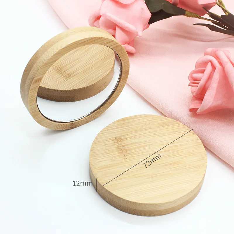 Specchi specchio cosmetico in legno puro rotondo rotondo specchio portatile specchio trucco studente trucco portatile piccolo principessa beauty vanità specchio