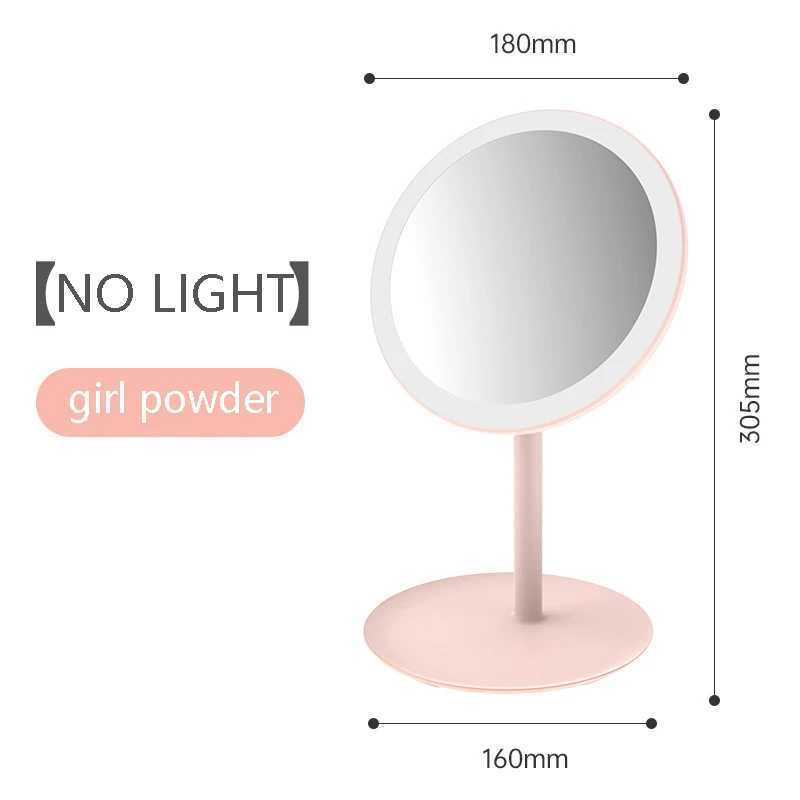 Miroirs Miroir de maquillage à miroir cosmétique LED avec lumière LED USB portable de bureau amovible miroir miroir léger Tricolor HD réglable USB