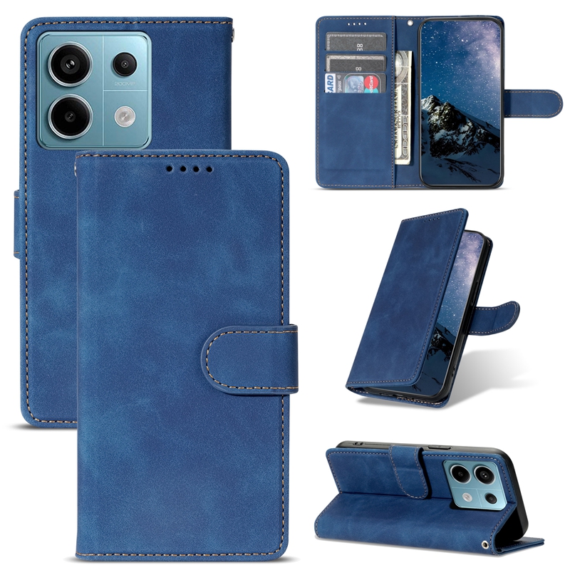 Hand Feeling PU Leather Wallet Cases For Samsung S24 Plus S23 FE S22 Plus A55 A35 A15 A54 A34 A24 A14 A13 A12 A22 A32 Skin Feel Credit Card Slot Holder Flip Cover Pouch