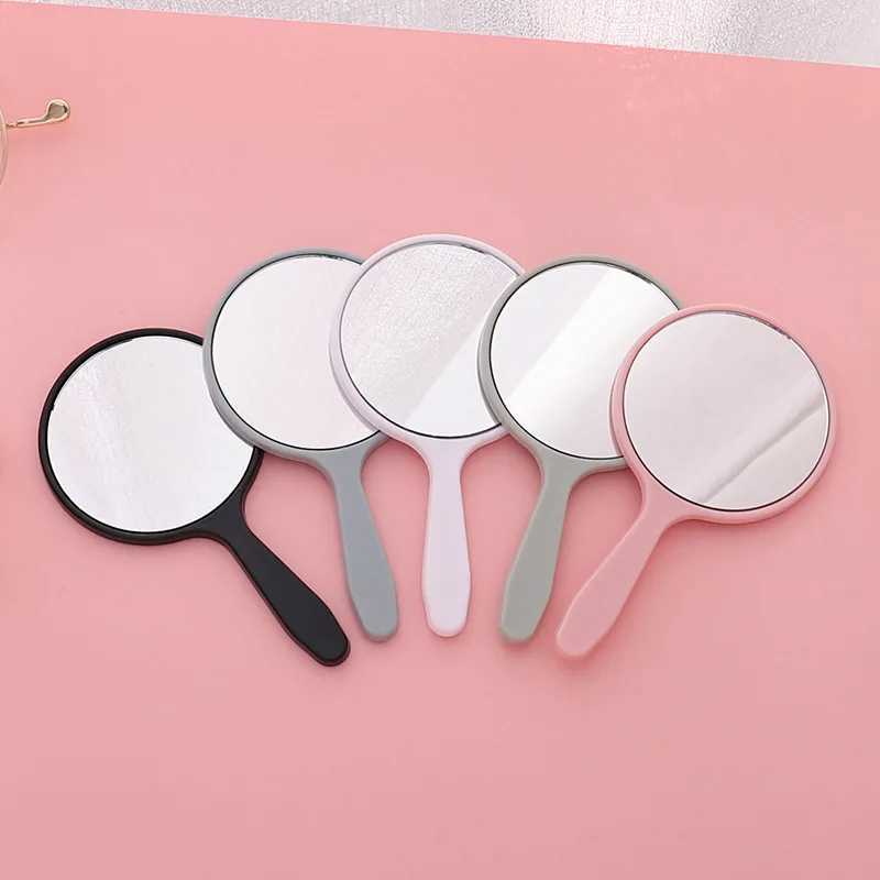 Miroirs miroir à main miroir de vanité de maquillage rond avec handle miroir à main spa salon miroirs miroir cosmétique pour femmes