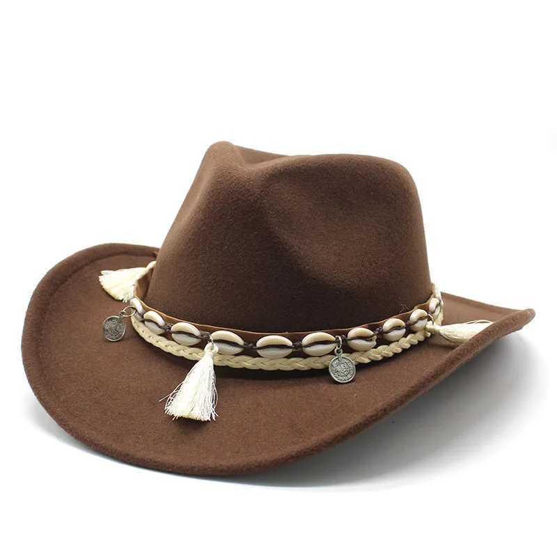 Szerokie grzbiet kapelusze wiadra czapki West Cowboy Fedoras Hat for Man Hats for Women Belt Fedora Jazz Cap Travel Church Panama Mass Hat Jumn szeroki Brim Y240425