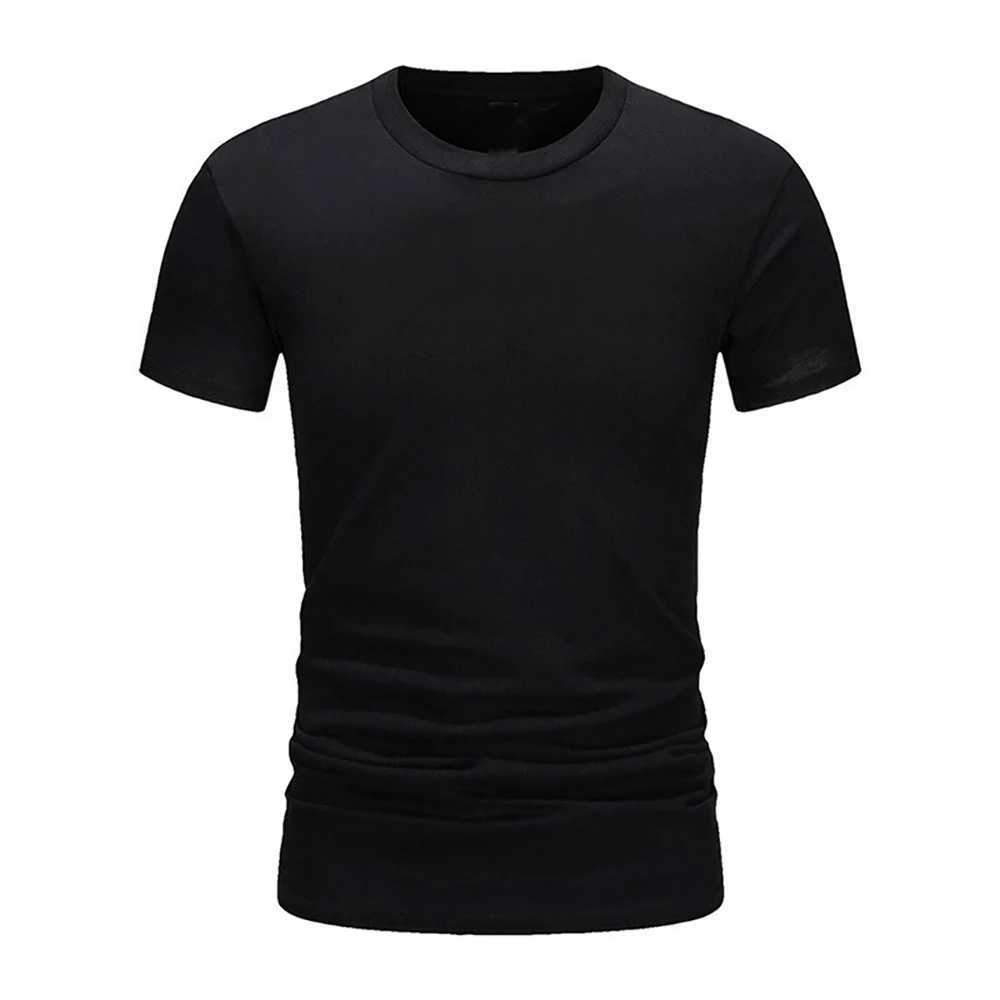 Herenpolo's 100%katoenen T-shirt voor mannen Ronde nek Sport T-shirts Gym Fitness Running Reding Casual Ademende korte mouw Sportswearl2404