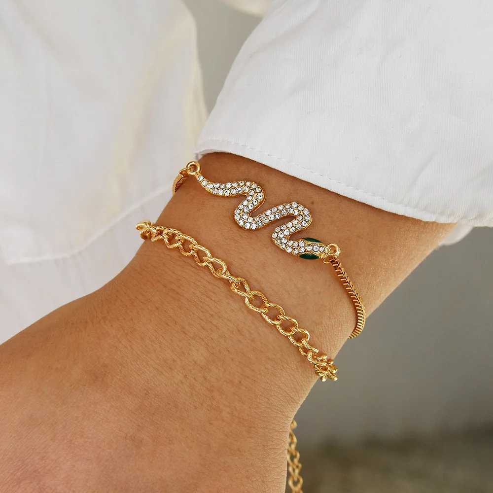 Beaded Bohemia Gold Color Leaves Armband Set For Women White Beads Round Charm Wrap Bangle Boho Girls Smycken Tillbehör