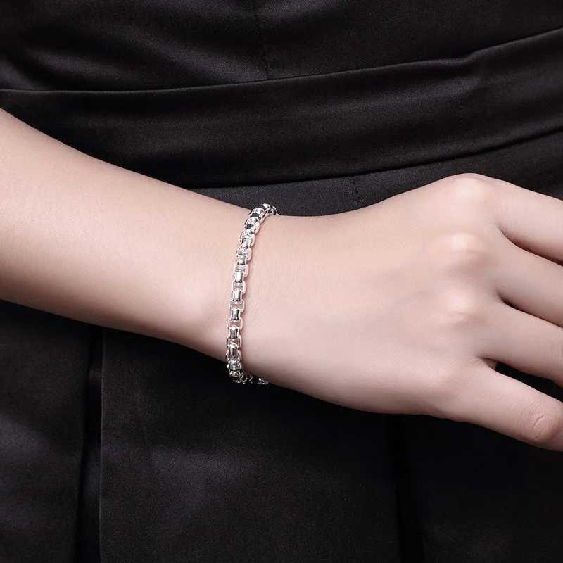 Charmarmband 925 Sterling Silver Armband Halsband Rundlåda Kedja för kvinna Män Charm Classic Wedding Party Christmas Gift Fashion Jewelry