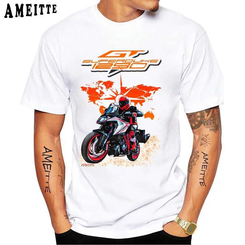 Herr t-shirts Super Adventure S Big Trail 1290 Tshirt Nya Summemen Short Slve Rider Motorcykel T-shirt Moto Sport Boy Casual TS T240425