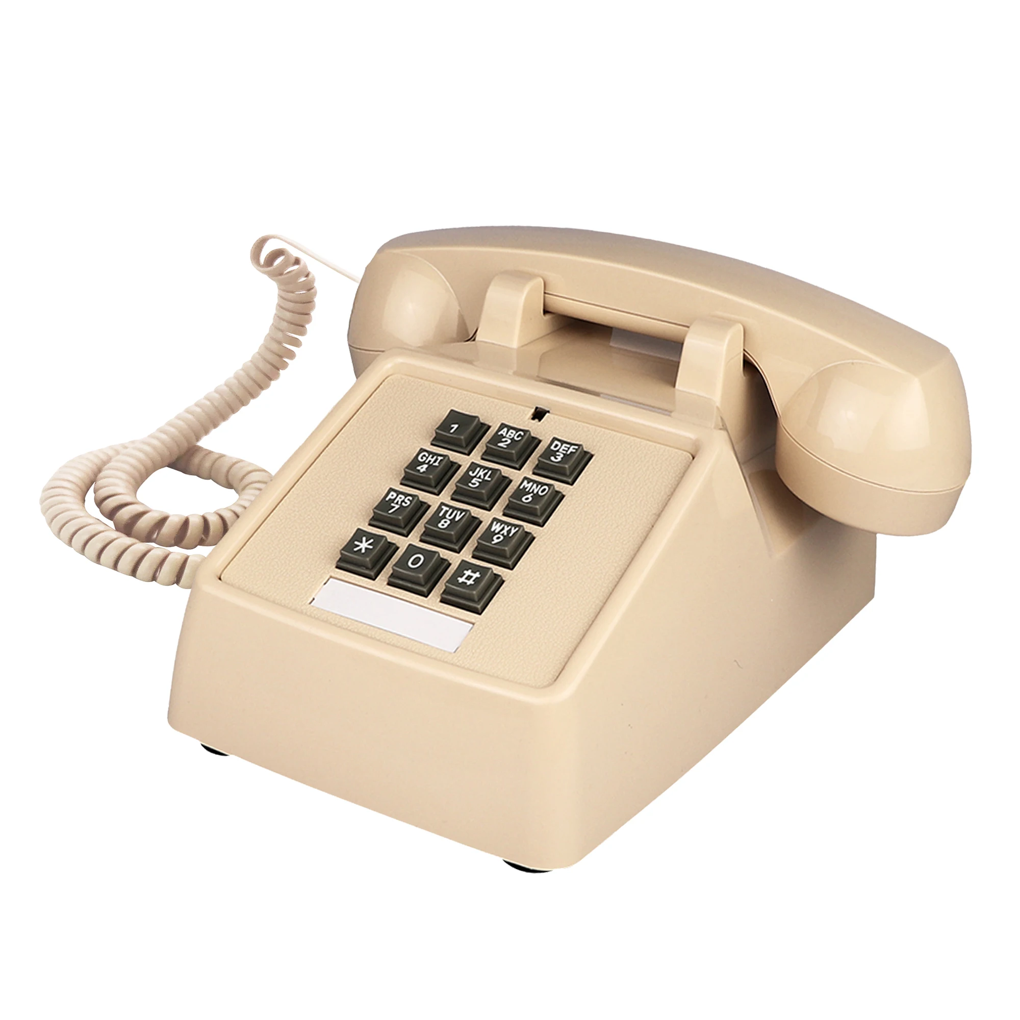 Tillbehör på fasttelefoner för Home Office Hotel School Corded Single Line Tung skrivbord Basstelefon för seniorer Retro Classic Phone