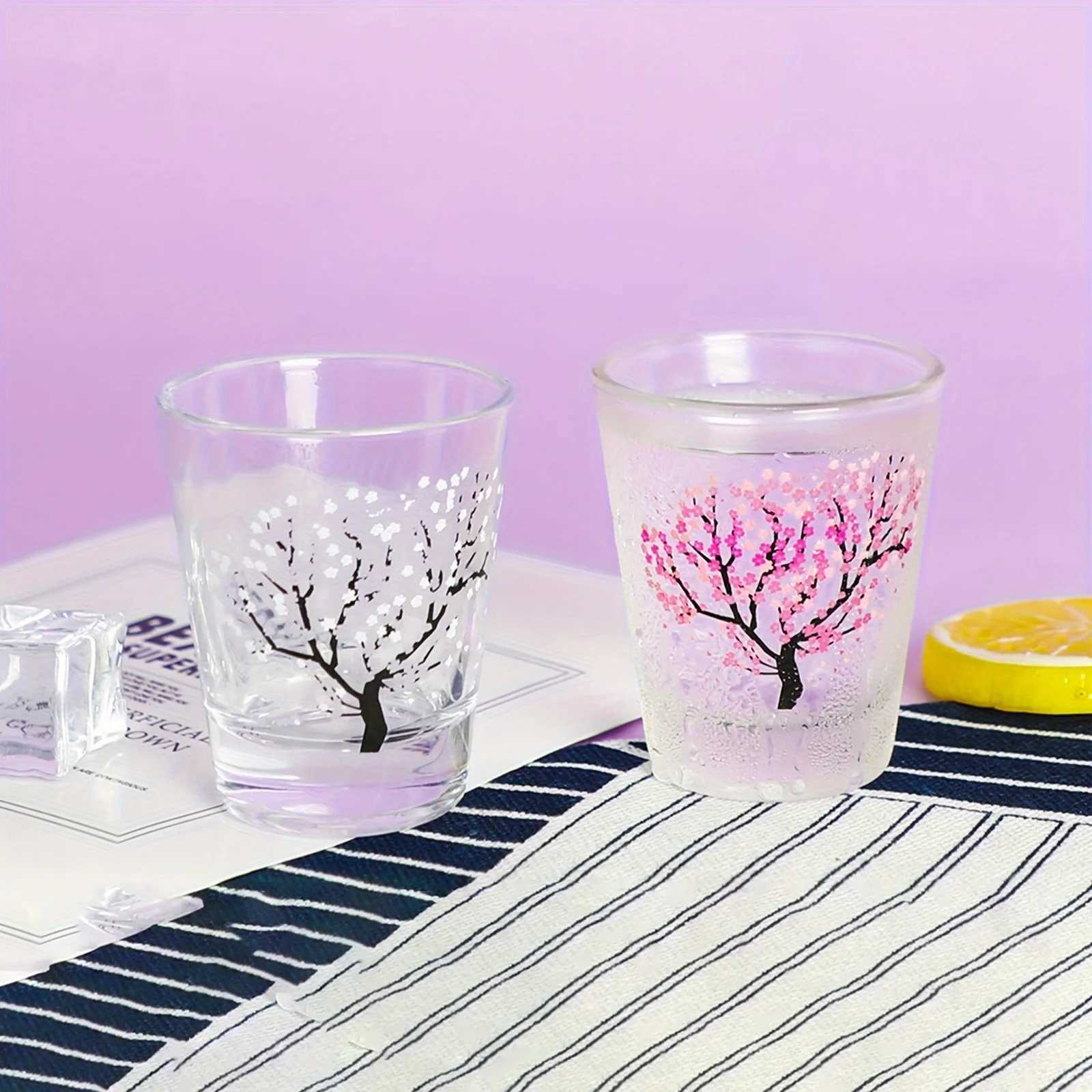 Tumblers Creative Temperature-sensing Cold Color-changing Glass Water Transparent Heat-resistant Vodka H240425