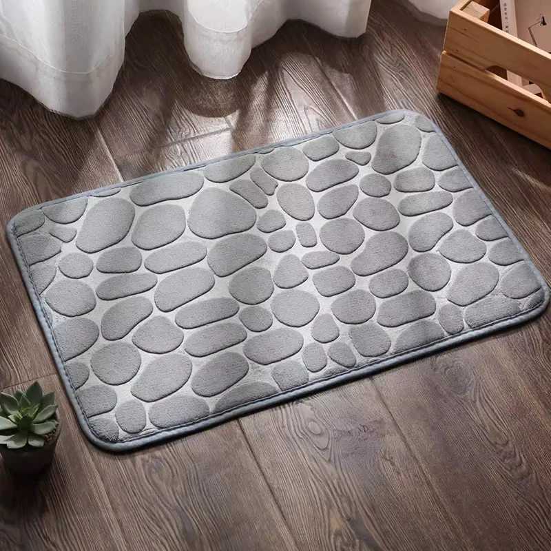 Mattes de bain tapis de bain pavé de salle de bain tapis de salle de bain Mat à sol en mousse Bathmat épais absorbant doux absorbant non glissant tapis lavable pour douche de bain