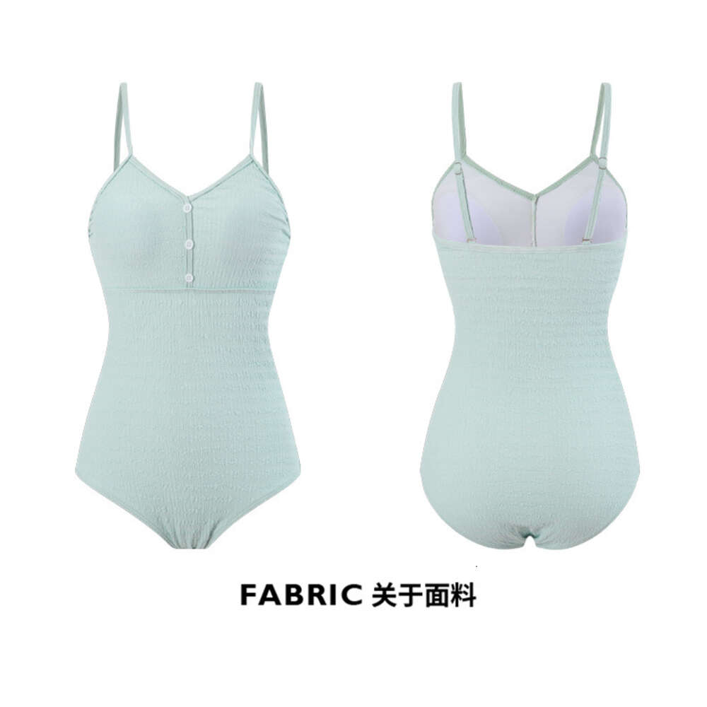 23 Summer New Instagram Style urocza dziewczyna Xiao Xiang Feng Light Luksusowy prosty rozmiar skrzyni One Place Swimming Suit Kobiet