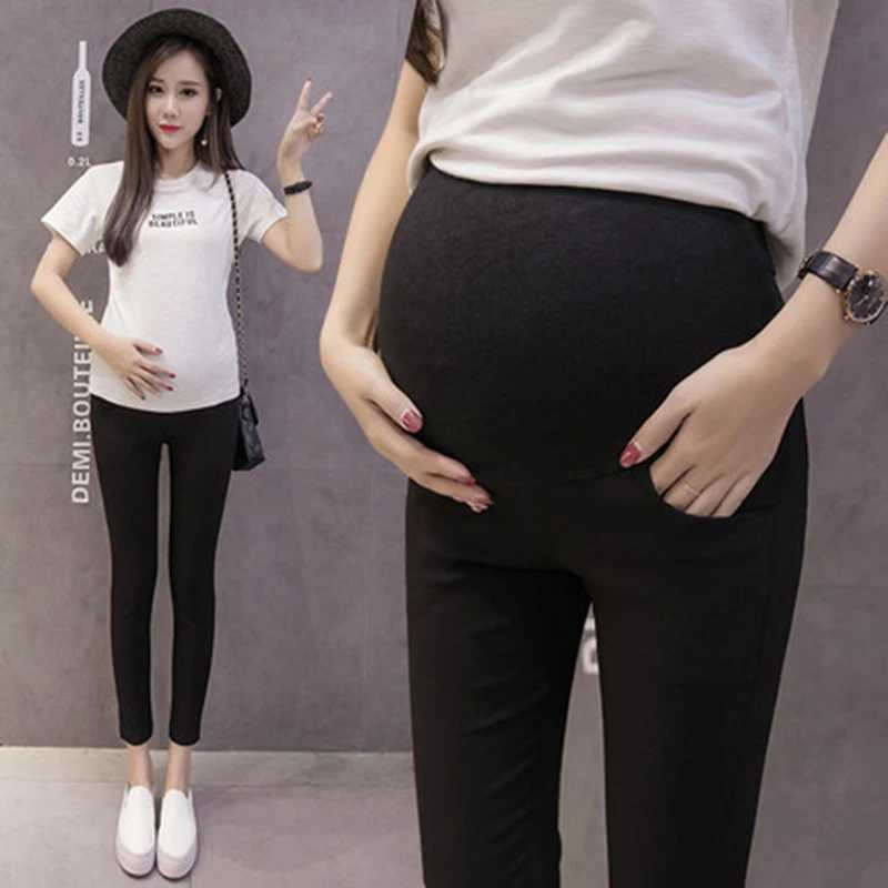Moderskapsbottnar nya gravida kvinnor byxor dam bär gravida kvinnor leggings tunna byxor tidvatten presentl2404