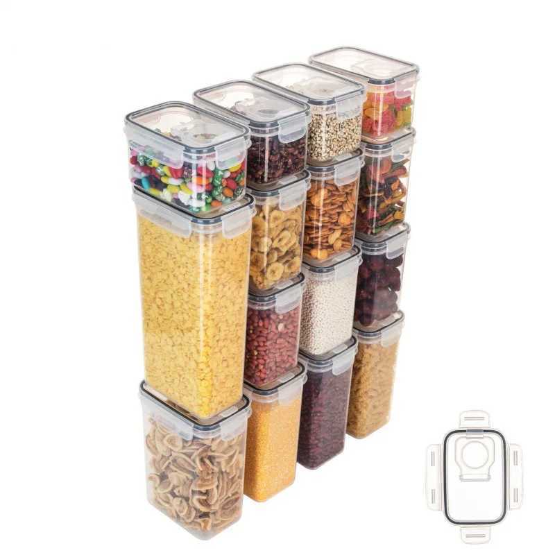 Matsparare förvaringsbehållare Airlight Food Storage Container Box Kitchen Organizer With Lid Pantry Organizer H240425