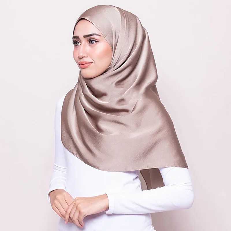 Hijabs Nouvelle soie enveloppe musulmane instantanée hijab femmes écharpe châle Headscarf Satin pashmina bandana islam foulard femme musulman turban écharpe D240425