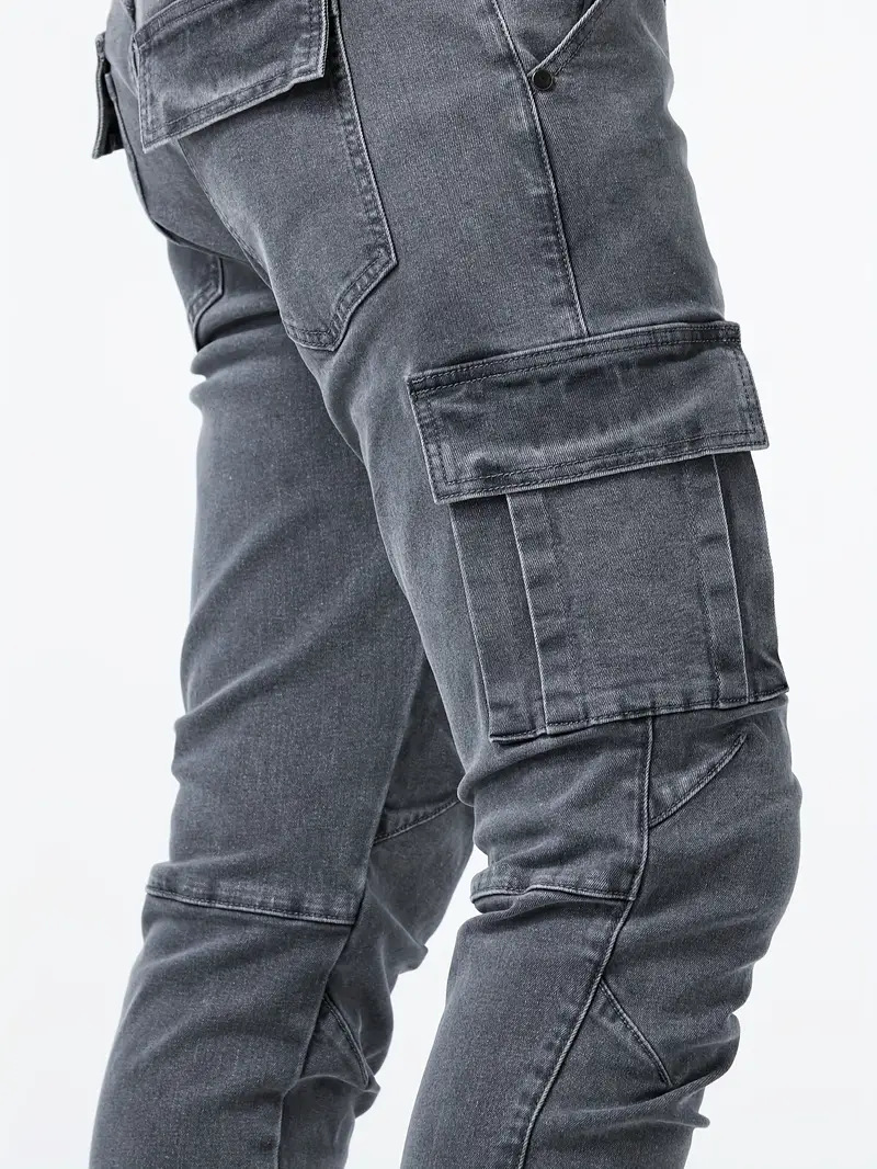 Les jeans slim pour hommes étirent un jean skinny pour les hommes, la mode de la jambe droite confort flex pantalon décontracté 2404253