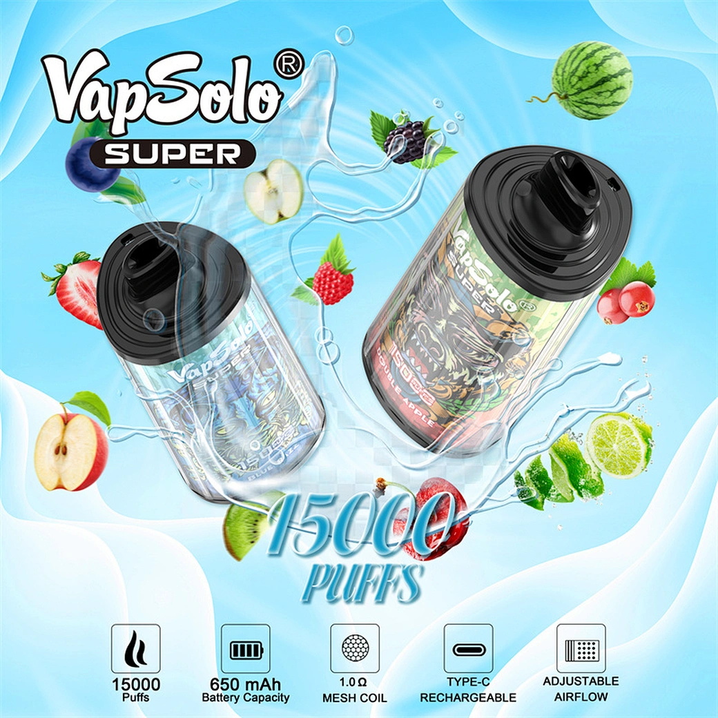 ZBood Hochwertige VAP Solo Super 15000 Puffs Tornado Randm 9000 10000 12000 VAP Solo 10k 12k 15K Puff Bar Poco Vaper Einweg -Dampf