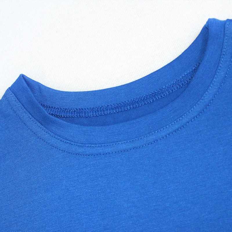 T-shirts unisexe garçon tshirt coton coton manches à manches courtes filles solides t-shirts bleu en gros d'été