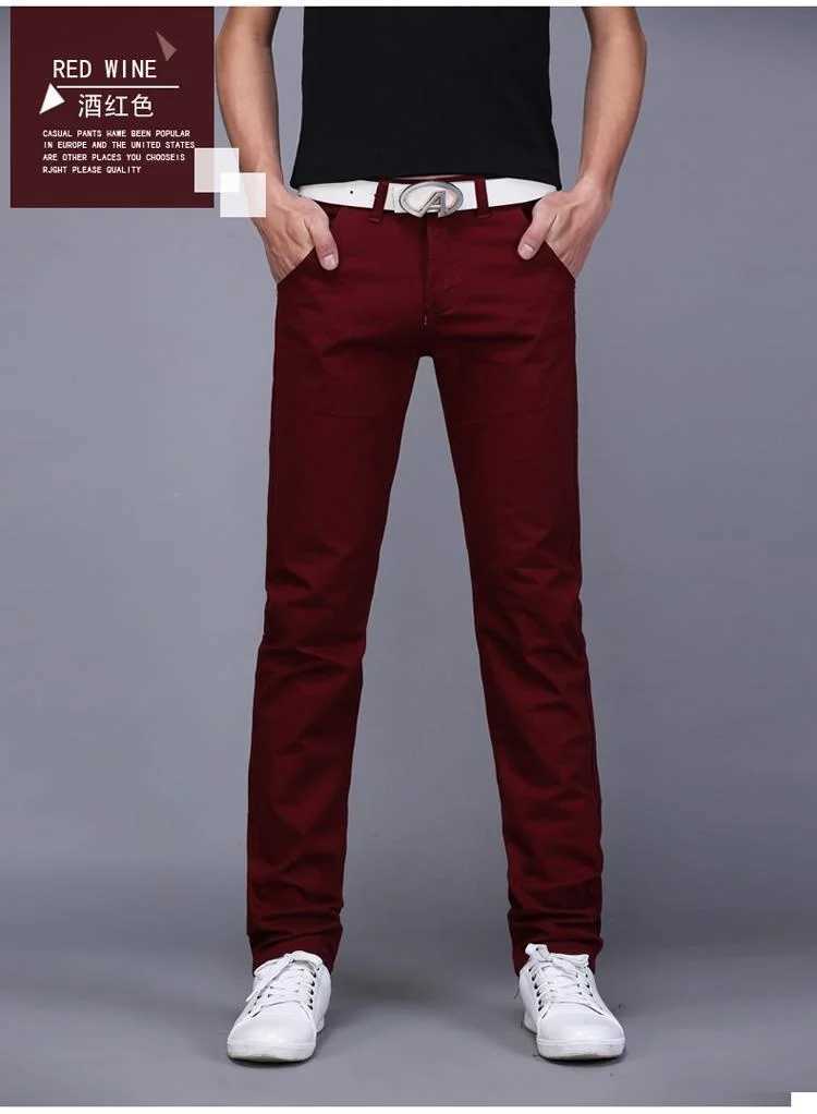 Pantalones para hombres pantalones de otoño e invierno color sólido sólido strech pantalones de negocios formales pantalones para hombres D240425
