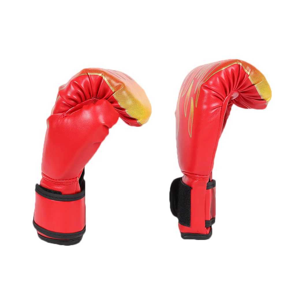 Équipement de protection Sports Protection des mains Flame Sponge imprimé Sparking Punching Gants Professional Breathable Childrens Training Gloves 240424