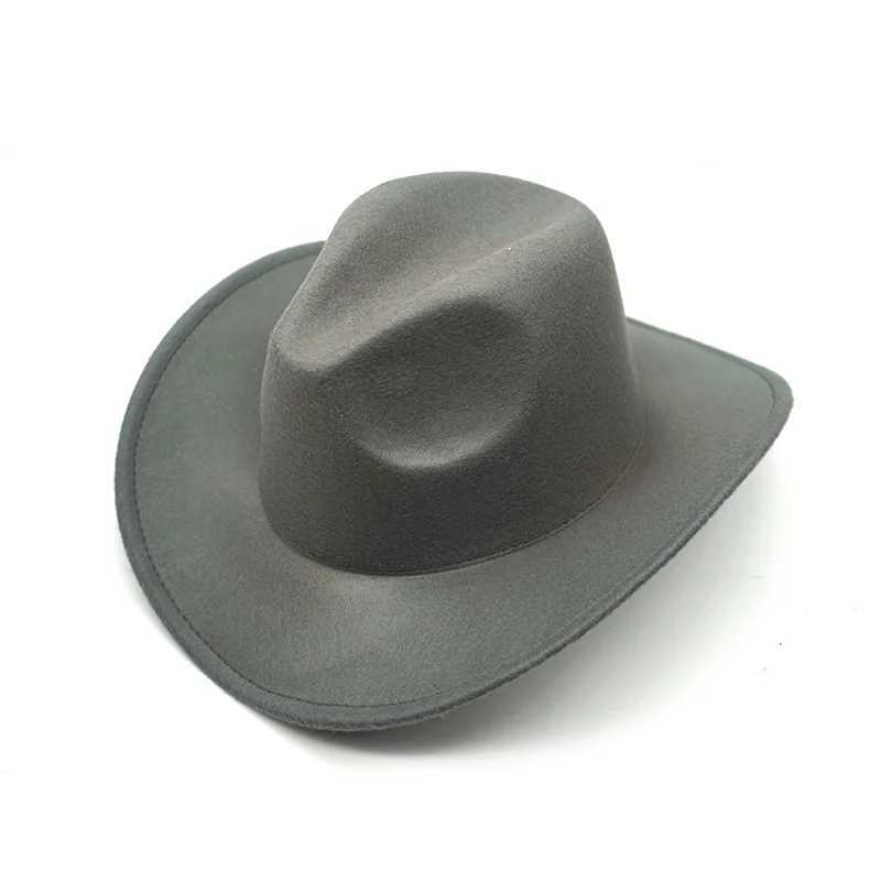 Szerokie brzegi czapki wiadra czapki fedorowie dla kobiet mężczyzn moda kapelusz kontraktowy wielokolorowy vintage hat Western Cowboy Hat Hat Jazz Cap z szerokim brzegi Y240425