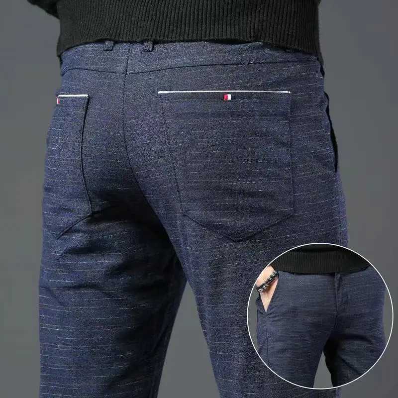 Erkekler Pantolon Mens Rahat Pantolon Bahar Yaz Yeni Pamuk Keten Pantolon Tulumlar İş İnce Fit Düz Pantolon Günlük All Maç Mench Pants D240425