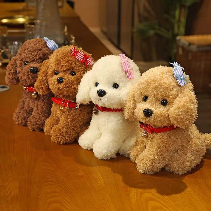 ぬいぐるみのぬいぐるみ22cmクリエイティブリアルなテディ犬ラッキーシミュレーション犬プードルぬいぐるみおもちゃ