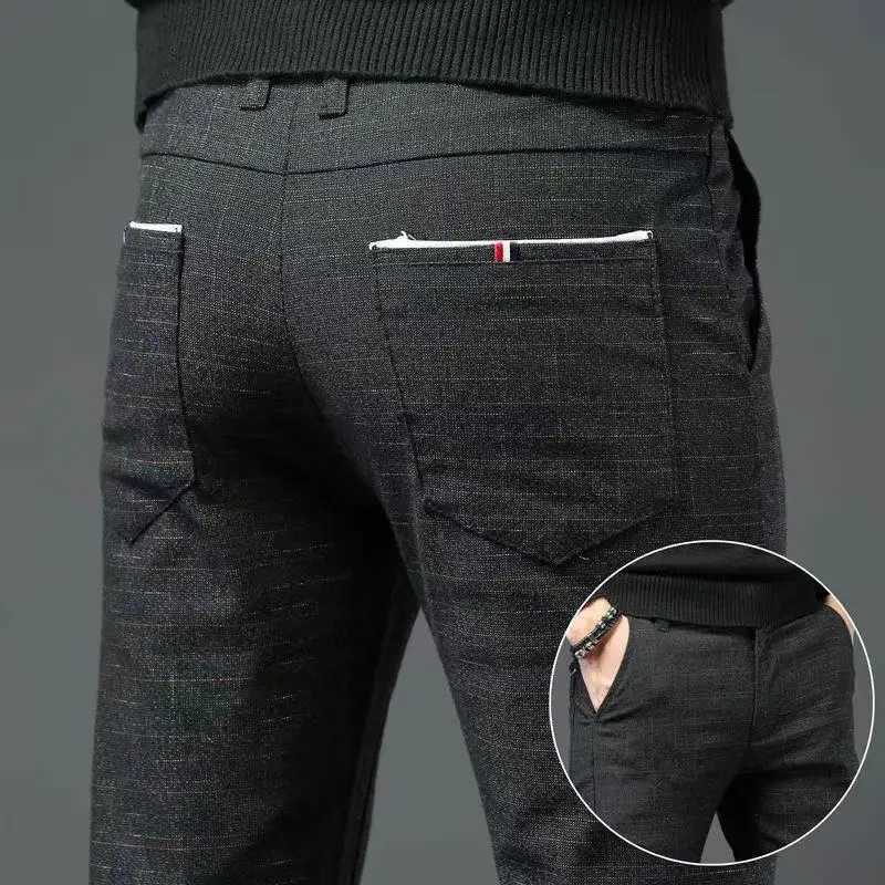 Pantaloni maschili pantaloni casual primavera estate nuovi pantaloni di biancheria di cotone tute business pantaloni dritti slitta quotidianamente